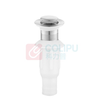 安赛瑞 不锈钢面盆下水器 450292 不锈钢主体+ABS下水引管 φ60x155x30mm 弹跳不带溢水孔+排水管