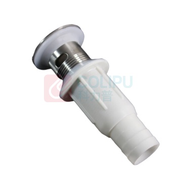 安赛瑞 不锈钢面盆下水器 450292 不锈钢主体+ABS下水引管 φ60x155x30mm 弹跳不带溢水孔+排水管