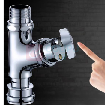 德弘 厕所旋钮式冲水阀 DN25 32mm*128mm*32mm 延时手拧式