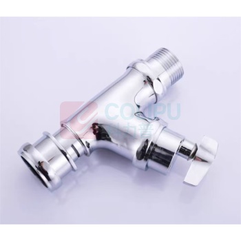 德弘 厕所旋钮式冲水阀 DN25 32mm*128mm*32mm 延时手拧式
