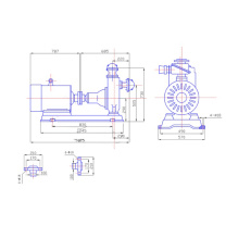 阳光泵业 自吸式离心泵 100ZX100-75P，100m3/h，75m， 37KW，304不锈钢，普通电机380V 