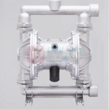 润宏工品 气动隔膜泵 QBY-25 铝合金+特氟龙 (银色)