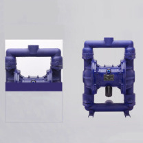 润宏工品 气动隔膜泵 QBY-25 铸铁+特氟龙 (蓝色)