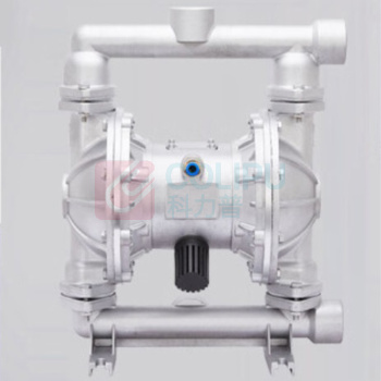 润宏工品 气动隔膜泵 QBY-40 铝合金+特氟龙 (银色)