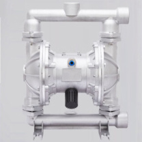 润宏工品 气动隔膜泵 QBY-40 铝合金+特氟龙 (银色)