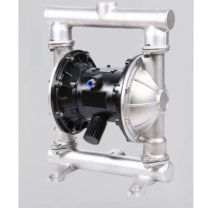 润宏工品 气动隔膜泵 QBY-40 不锈钢316+特氟龙 (银色)