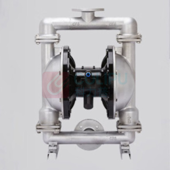 润宏工品 气动隔膜泵 QBY-50 不锈钢304+特氟龙 (银色)