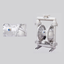 润宏工品 气动隔膜泵 QBY-50 铝合金+橡胶 (银色)