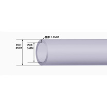 碧灵 透明硅胶排水管硅胶橡管 5mm*8mm*1m 内径*外径*长度