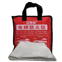 安赛瑞 电焊防火毯 12541 1×1m 1mm厚玻璃纤维面料 (米白色)