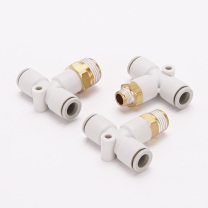 谦华智科 CHAHIGER TECHNOLOGY T型正螺纹三通气管快插式接头 S-KQ2T08-02S 上端两口快插8mm,下端外丝2分 起订量10发货