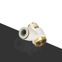 谦华智科 CHAHIGER TECHNOLOGY L型直角外六角万向可旋转式快插气动接头 S-KQ2V8-03S 快插8mm,外丝螺纹3分 起订量5发货