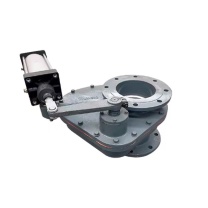 良工阀门 气动旋转陶瓷耐磨阀 DN50 ZKA641G一1带排堵孔阀体高度240mm HNDSPC662TC PN10MPa