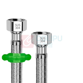 豪思克普 不锈钢进水软管 热水器冷热通用金属上水管 304不锈钢防爆管 4分 150cm