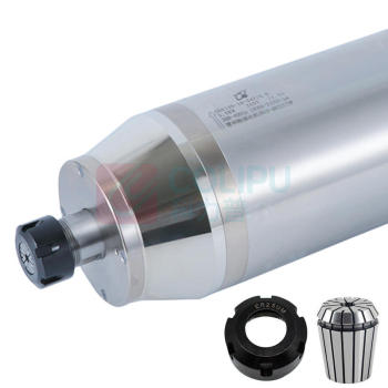 前程 雕刻机主轴 GDK125-18-24Z/5.5KW HQD翰琪子弹头电机雕刻机配件四轴承恒扭矩水冷主轴电机