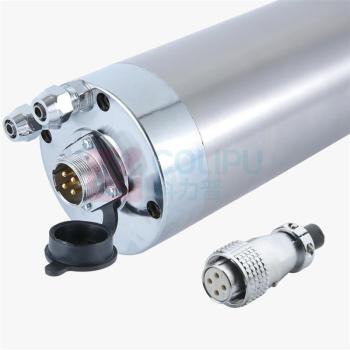 前程 雕刻机主轴 GDK125-18-24Z/5.5KW HQD翰琪子弹头电机雕刻机配件四轴承恒扭矩水冷主轴电机