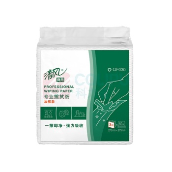 清风 擦拭纸 QF030 100%原生木浆 275*275mm 白色 24包/箱