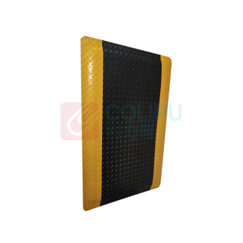 罗德力 耐磨型PVC防滑抗疲劳地垫 800*2000*20mm (黄黑色)