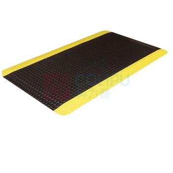 安赛瑞 重载抗疲劳地垫 10949 尺寸:60cm*90cm,厚12.5mm (黑+黄边) 材质:发泡PVC