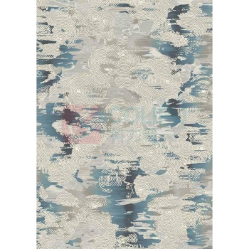 杜克恩 地毯 DKEYM-01 手工新西兰羊毛 1*1m (蓝白色)