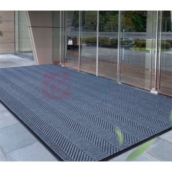 洁力 防滑垫室外除尘刮泥电梯地毯踏步楼梯垫 1m*1m 轮胎纹 PVC底 (灰色) 按平米售卖
