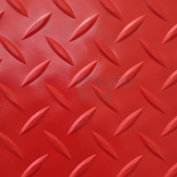 安赛瑞 牛津防滑地垫 23967 90*1500*0.015cm 钢板纹(人字) (红) 材质:PVC