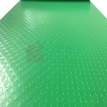 安赛瑞 牛津防滑地垫 700032 90*1500*0.01cm 铜钱纹 (绿) PVC