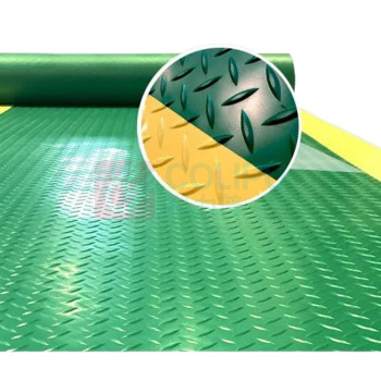 安赛瑞 警示边钢板纹地垫 710951 1.2×5m PVC 警示边:10cm 厚度约2mm (黑色)
