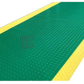 安赛瑞 警示边钢板纹地垫 710951 1.2×5m PVC 警示边:10cm 厚度约2mm (黑色)