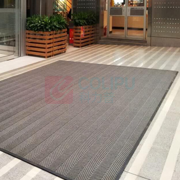 安赛瑞 轮胎纹地垫 710410 150×200cm 4边宽度2.5cm (灰色) 丙纶+耐磨橡胶底