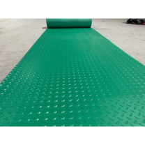 洁力 人字形地胶垫 5.0MM 6M宽 15米/卷 重量660KG PVC牛筋 耐磨耐腐蚀 可承重20T以上大车碾压(按平方米售卖)