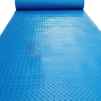 爱柯部落 人字纹PVC地垫 长1m*宽2m*厚1.5mm (蓝色) 多拍不截断