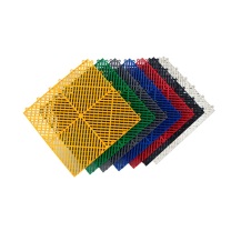 胜航 塑料网格拼接地垫 40040018 免费定制裁剪 规格400mm*400mm*18mm 7种颜色 10块/组