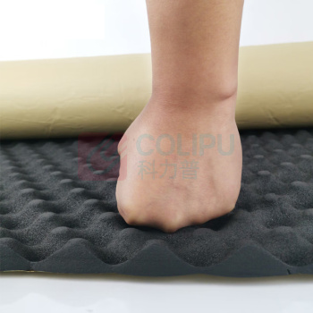 罗德力 自粘隔音防水棉 25029 厚5cm 1x5m (黑色) 凹凸吸音棉