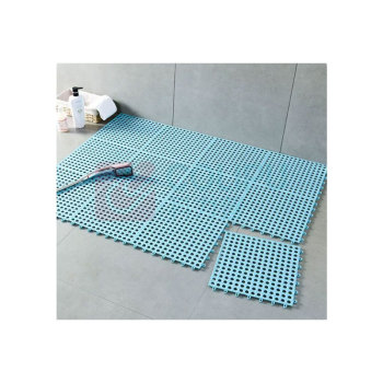 罗德力 浴室防滑自由拼接垫 30×30cm 20片 (天蓝色)