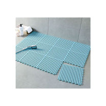 罗德力 浴室防滑自由拼接垫 30×30cm 20片 (天蓝色)