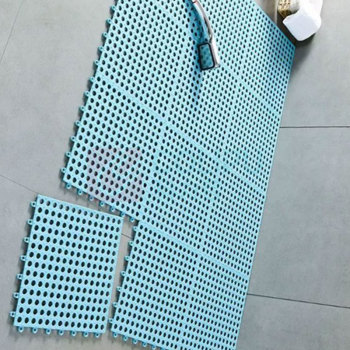 罗德力 浴室防滑自由拼接垫 30×30cm 20片 (天蓝色)