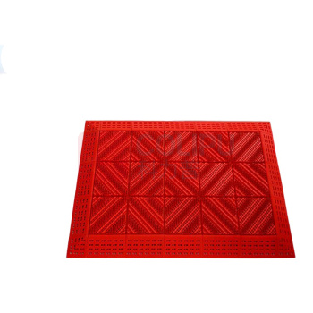 安赛瑞 室外镂空除尘地垫 23322 尺寸:60*75cm 单块尺寸15*15cm 厚度25mm (三刷红刷红底) 材质:EVA+PA66尼龙刷