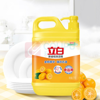 立白 新金桔洗洁精 2kg大桶装 食品用 除味去油腥 餐具净 新老包装随机发货