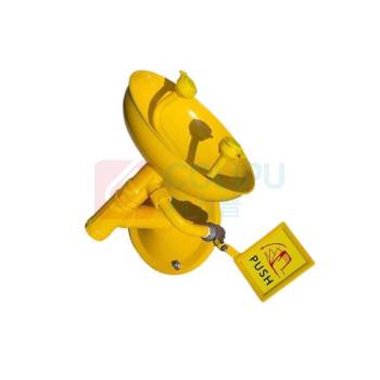 越翔安防 304不锈钢洗眼器 YX-BG-B 加防腐涂层壁挂式 (黄色)
