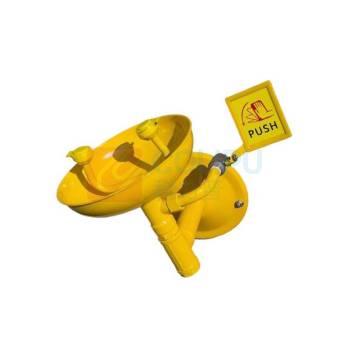 越翔安防 304不锈钢洗眼器 YX-BG-B 加防腐涂层壁挂式 (黄色)