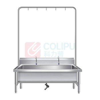 晶事达 拖把清洗槽 1500×600×550mm 不锈钢 带7钩挂架 下水管长20米