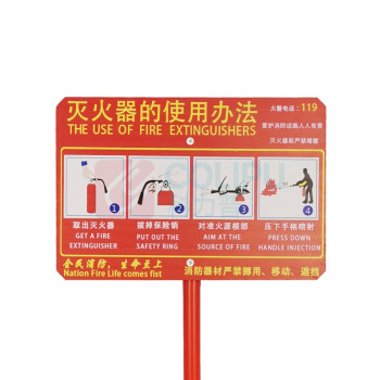 安赛瑞 单双两用标牌灭火器底座 13647 45×22×80cm (红色)