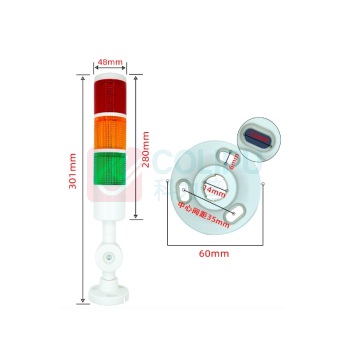 也特 三色机床警报灯信号塔灯声光报警器故障灯DC 24V 