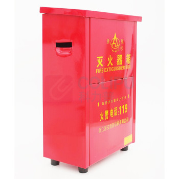 星浙安 星二代灭火器箱 HX-094 (可装干粉灭火器2kg*2) 壁厚0.5mm铁皮 (红色)