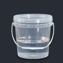 谋福1088 食品级塑料桶密封桶小水桶包装桶 龙虾打包桶(3L透明 带提手)