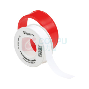 伍尔特 0985030165 生料带 PTFE-12X12MX0,08 PTFE 螺纹密封带 10个/包 