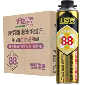 千居美 qianjumei 88黄金型聚氨酯泡沫填缝剂 600g/500ml/罐 (偏远地区,运费另议)