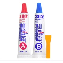 哥俩好 AB胶 302 净含量:20g/盒 50盒/件 粘金属铁铝不锈钢塑钢胶