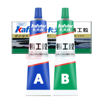 卡夫特 KAFUTER AB胶 K-9119 净含量:65g/盒 6盒/件 (灰色) 耐高温金属代替焊接修补剂